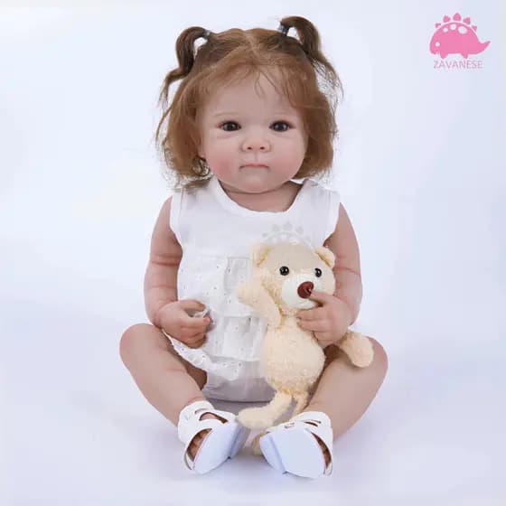 Boneca Reborn Realista 100% Silicone Pode Dar Banho MEGAFLEX