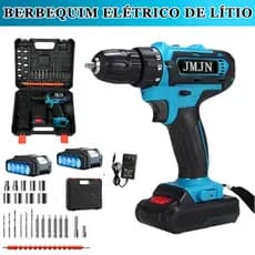 Parafusadeira e Furadeira Recarregável 12V ou 21V com 2 Baterias, Maleta e Carregador Bivolt Kit Maleta COM DUAS BATERIA