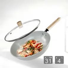 Panela de Cerâmica Antiaderente com Tampa – Ideal para Cozinha Diária e Saudável