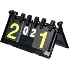 Placar De Mesa Contador De Pontos Marcador Manual Dobrável Preto