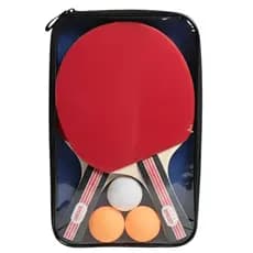 Kit Ping Pong + 2 Raquetes e 3 Bolinhas e Bolsa Tênis Mesa