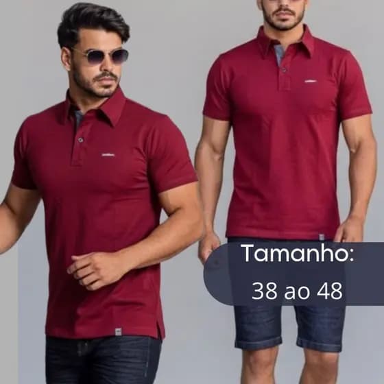 Camisa Gola Polo Masculina Algodão Fio 30 Slim Premium Anatomica