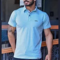 Camisa Polo Masculina-Malha Fio Trinta-Algodão-Slim-Premium-Luxo