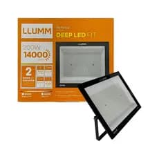 Refletor LED Holofote 200W Branco Frio 6500K IP66 Alumínio LLUMM Bronzearte Bivolt
