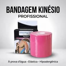 Fita Kinesio Tape Rosa Bandagem Faixa Elástica Adesiva Alivia Dor Muscular Fisioterapia Esporte 5cmx5m