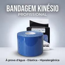 Fita Kinesio Tape Azul Bandagem Faixa Elástica Adesiva Alivia Dor Muscular Fisioterapia Esporte 5cmx5m