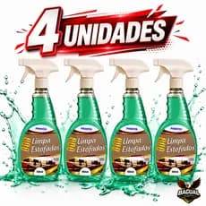 Kit até 4 Sprays Limpa Estofados À Seco Com Cheiro De Rica Spray Espuma Sofá, Banco e Poltrona - Limpeza Profunda 500ml