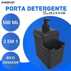 Dispenser Detergente Bucha 500ml Porta Esponja Oferta