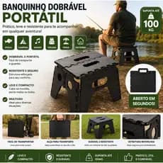 Banco Dobrável Resistente Portátil Suporta até 100k-Arqpast