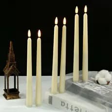 Kit 2/6/10 Velas Cônicas de LED 3D Sem Chama, Decorativa para Casa, Festas, Natal 8200