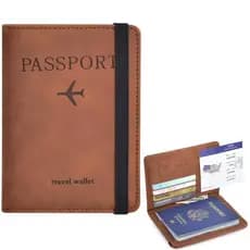Porta Passaporte para Viagem com Elastico, Proteção RFID, Material Impermeavel 8183 8407