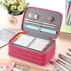 Estojo Escolar Estojo Box Estojo De Lápis De Quatro Camadas Com 72 Furos De Cor Material Escolar