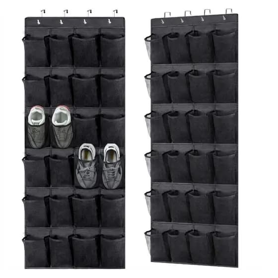 Porta Sapatos Pendurável para Porta e Armário Organizador de Sapatos Bolsos Grande Capacidade