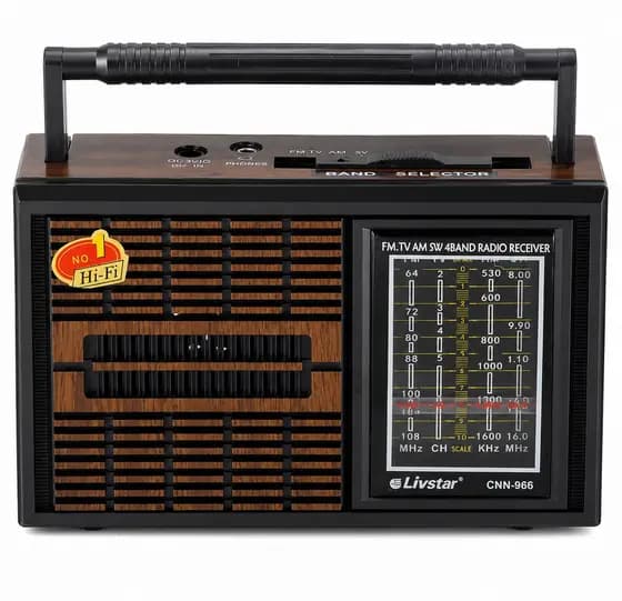 Rádio Vintage Portátil 4 Bandas Livstar CNN-966 – OFFERS MAGIC