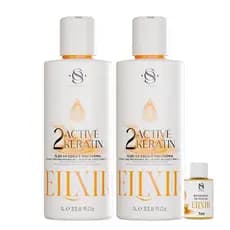 KIT 2 PROGRESSIVA ELIXIR ACTIVE KERATIN BRILHO ESPELHADO 2L + BRINDE REPARADOR DE PONTAS 7ml