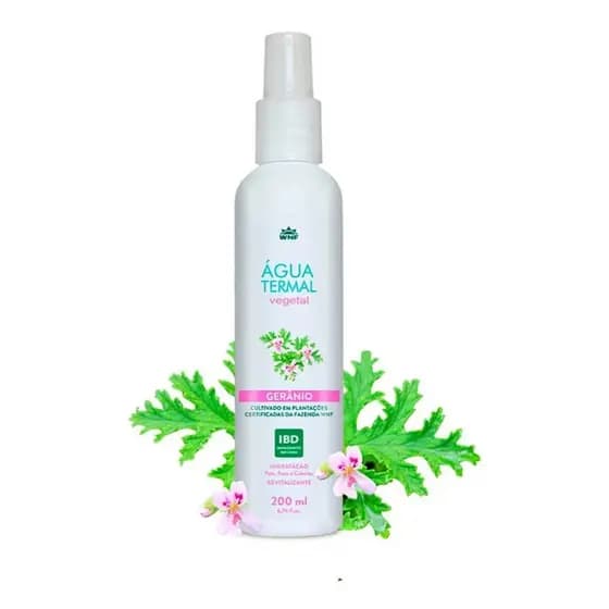 Água Termal WNF Gerânio Hipoalergênica 200ml Pele Madura