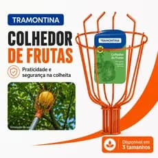 Colhedor Apanhador de Frutas Tramontina em Aço Sem Cabo Pequeno Médio Grande