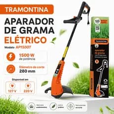 Aparador de Grama Elétrico Tramontina AP1500T 1500W 127V ou 220V Corte 28cm
