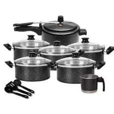 Kit 10 Peças Jogo de Panelas Ideal com Panela de Pressão 2,5L