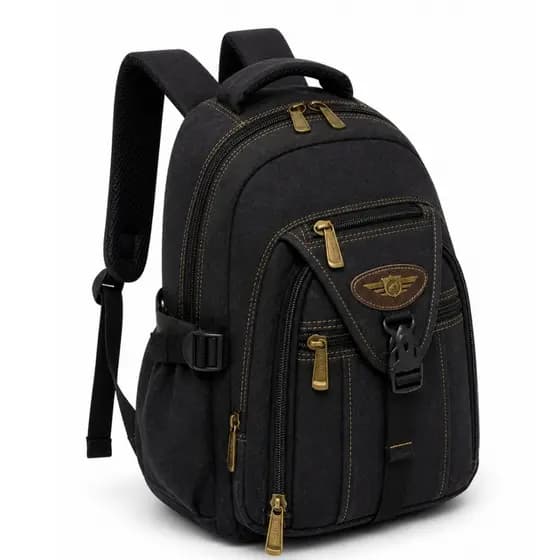Mochila Lona Reforçada Faculdade Trabalho Kvn Ja9606