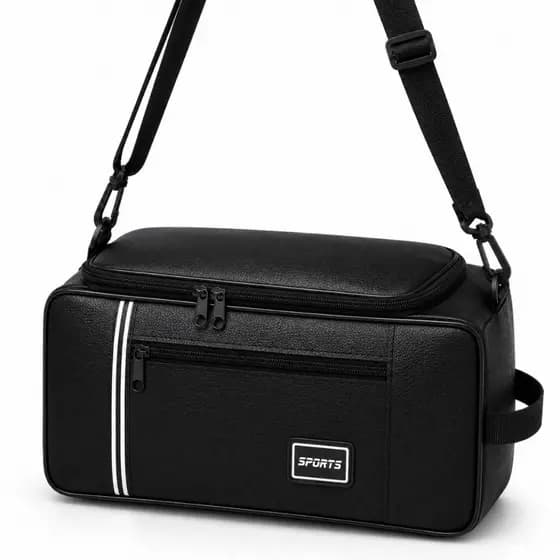 Bolsa Porta Chuteira Futebol Couro Sintético Resistente Sports Masculina