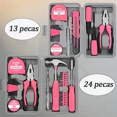 Kit de Ferramentas Rosa ✨ (13pcs & 24pcs & 39pcs) - Perfeito para Reparos Domésticos e DIY