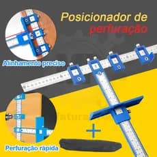 Posicionador de Perfuração para Puxadores & Gavetas | Esquadro Guia de Precisão