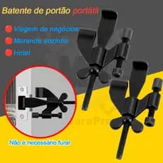 Fechadura Trava Portátil De Segurança P/ Porta De Hotel Motel Aço Inox Tranca Ajustavel Viagens Quarto Anti Roubo