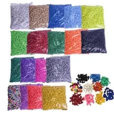 Pedras Decorativas Ornamentais Coloridas para Vasos e Aquários 18 Cores Jardinagem e Decoração