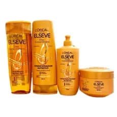 Kit Loreal Elseve Linha Óleo Extraordinário Tratamento Nutrição contem 1 sh 400ml + Cond 400ml + Mascara e cr pentear