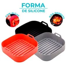 Formas De Silicone Quadrada Air fryer Antiaderente Cesto Silicone Fritadeira Elétrica