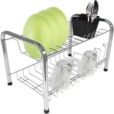 Secador de Copos e Pratos de Inox, disponível em versão Simples ou Dupla, com 2 Andares para Cozinha
