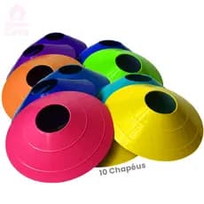 Kit 10 Cones Chapéus Chinês Para Diversos Tipos de Treinos Funcionais