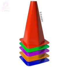 Kit 5 Cones De Plástico Para Diversos Tipos de Treinos Funcionais