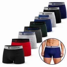 Kit com 5 ou 10 Cueca Box Boxer Microfibra Ultra Confortável Masculina Adulto Diversas Cores