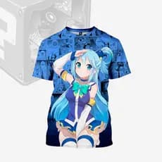 Camisa Camiseta Anime Konosuba Estampada Unisex Adulto Infantil