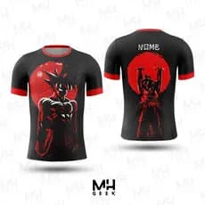 *PERSONALIZE* Camisa Camiseta Anime Goku Preto DBZ Modelo Japão Nome Unisex Adulto Infantil