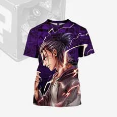 Camisa Camiseta Anime AoT Attack on Titan Estampada Unisex Adulto Infantil