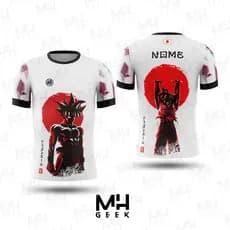 *PERSONALIZE* Camisa Camiseta Anime Goku DBZ Modelo Japão Nome Estampada Unisex Adulto Infantil