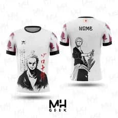 *PERSONALIZE* Camisa Camiseta Anime Zoro One Piece Modelo Japão Personalizada Unisex Adulto Infantil