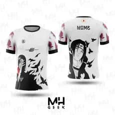 *PERSONALIZE* Camisa Camiseta Anime Naruto Itachi Modelo Japão Personalizada Unisex Adulto Infantil