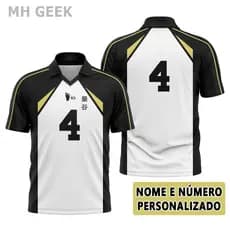*PERSONALIZE*  Camisa Camiseta Anime Haikyuu Fukurodani Estampada Unisex Adulto Infantil
