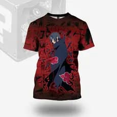 Camisa Camiseta Anime Itachi Naruto Sasuke Hidan Estampada Unisex Adulto Infantil