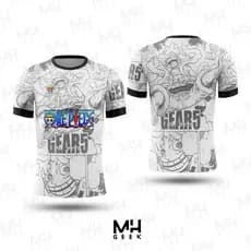 Camisa Camiseta Anime One Piece Luffy Gear 5 Modelo Japão Estampada Unisex Adulto Infantil