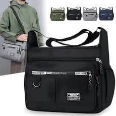Grande capacidade bolsa de ombro mochila resistente impermeável Nylon saco de masculino crossbody