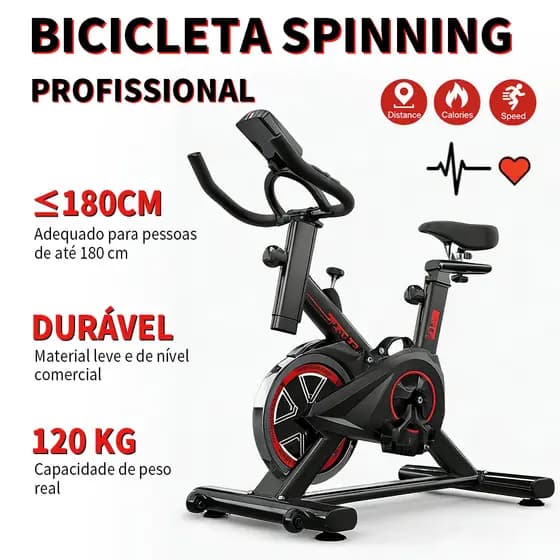 Bicicleta Bike Ergometrica Spinning Academia Fitness Profissional 120kg