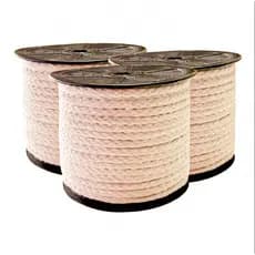 Cordão corda 6mm, - 100m de Algodão Trançado 4x4, para punho de rede, confecção, macramê, artesanato