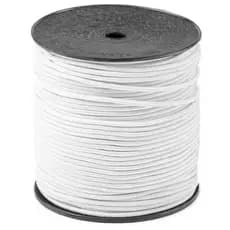 Elástico Roliço 2.2mm - Cores Branco e Preto com 50 Metros para artesanato, marcaras