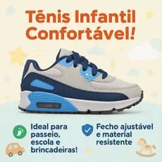Tênis Infantil Masculino Max – Conforto e Proteção para os Pezinhos!