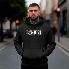 Moletom Canguru Blusa de Frio Com Capuz Jaqueta Masculina Feminino Infantil Jiu Jitsu BBJ MMA Luta